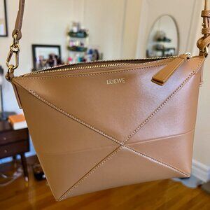 Loewe Puzzle Fold pouch in shiny nappa calfskin